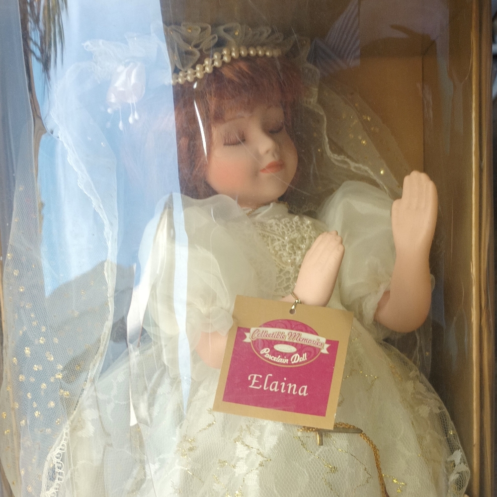 Elaina Porcelain Doll Vintage in box